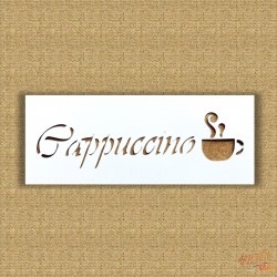 STENCIL PLASTICO CAPUCHINO 5,5X13