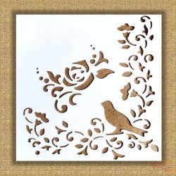 STENCIL PLASTICO ROMANCE 15X15