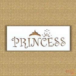 STENCIL PLASTICO PRINCESS 5,5X13
