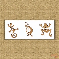 STENCIL PLASTICO RANAS 5,5X13